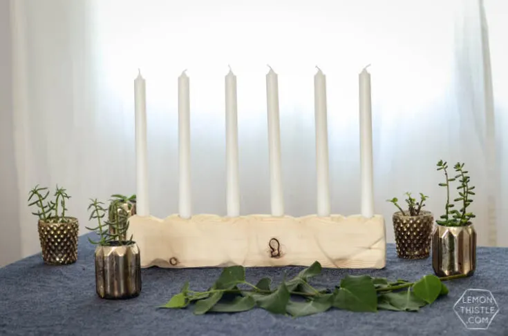 Image for Raw Wood Candle Holder