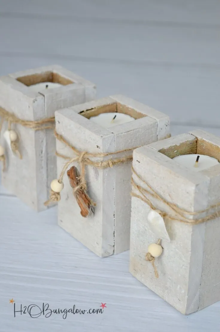 Image for DIY Coastal Tealight Candle Holders