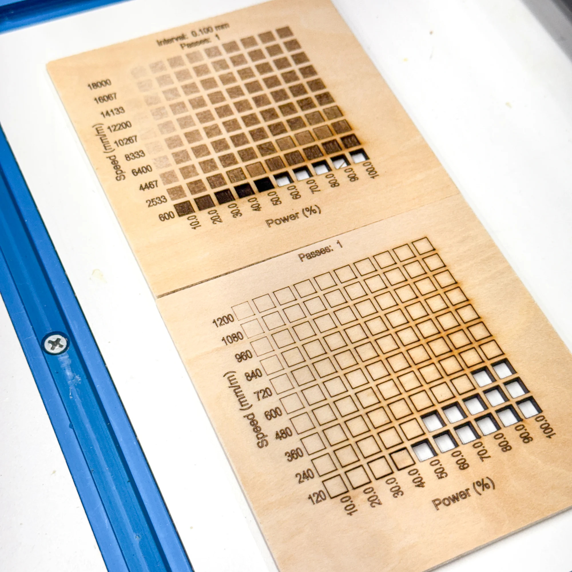 engrave and cut test grids with the ACMER P3